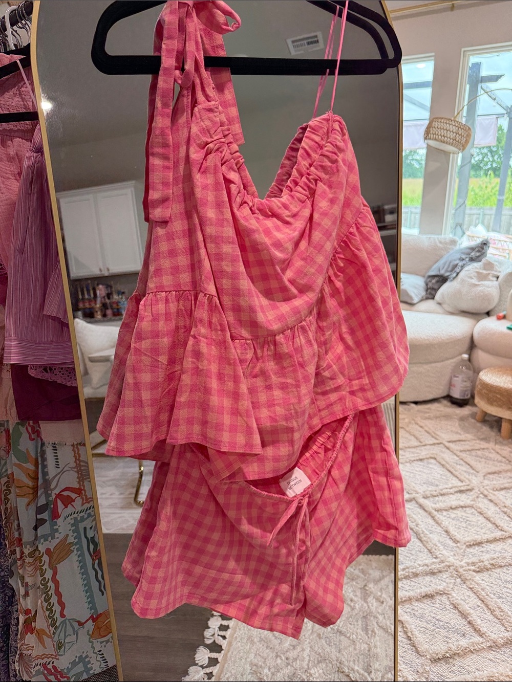 Pink Gingham Set